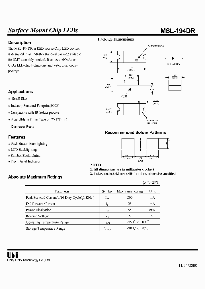 MSL-194DR_1284482.PDF Datasheet