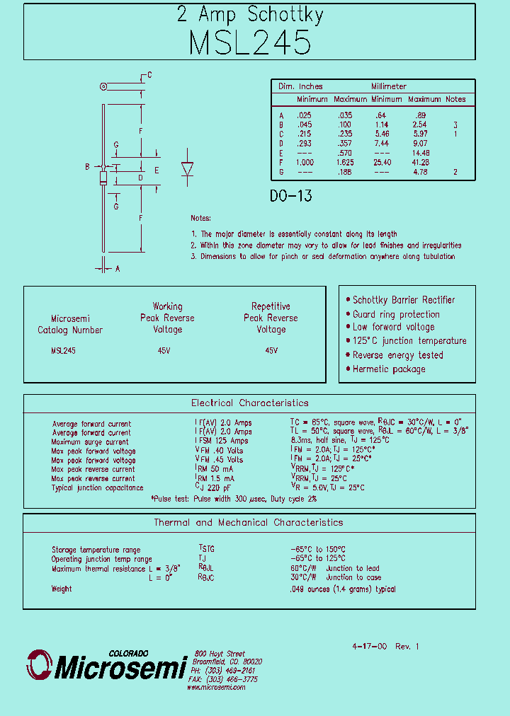MSL245_1284494.PDF Datasheet