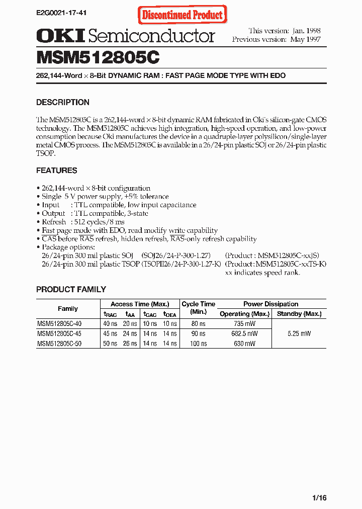 MSM512805C_1023532.PDF Datasheet