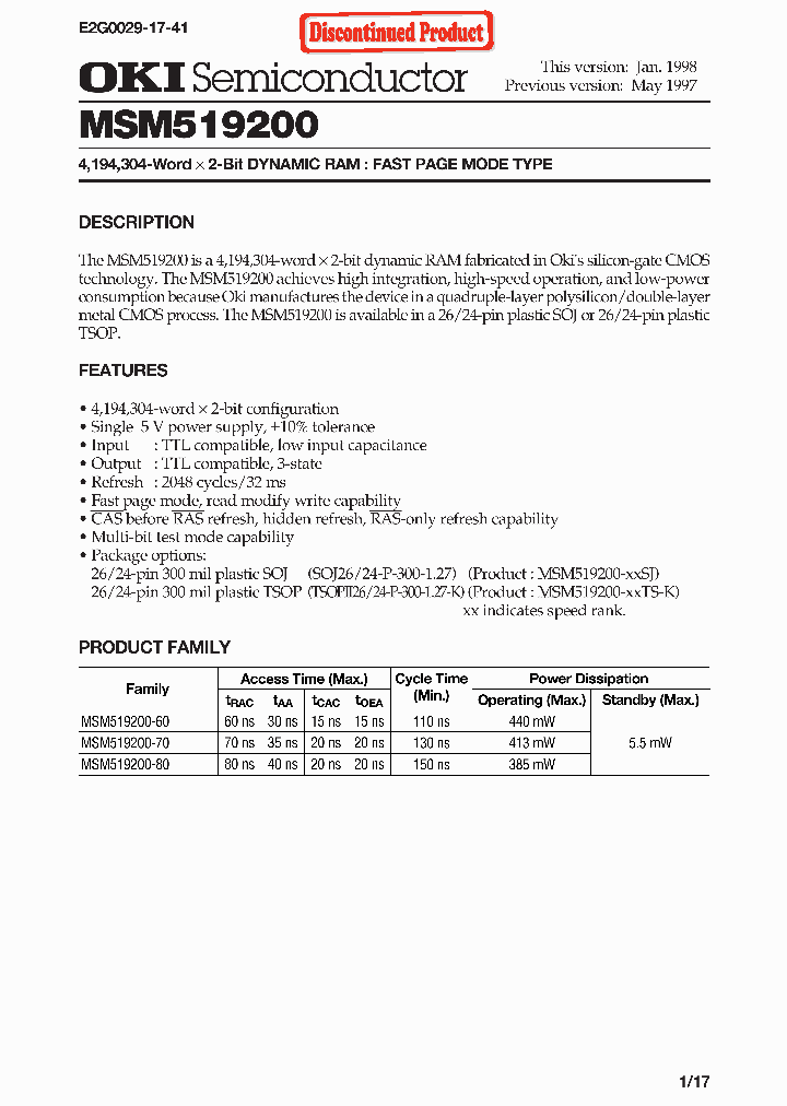 MSM519200-80TS-K_1284584.PDF Datasheet