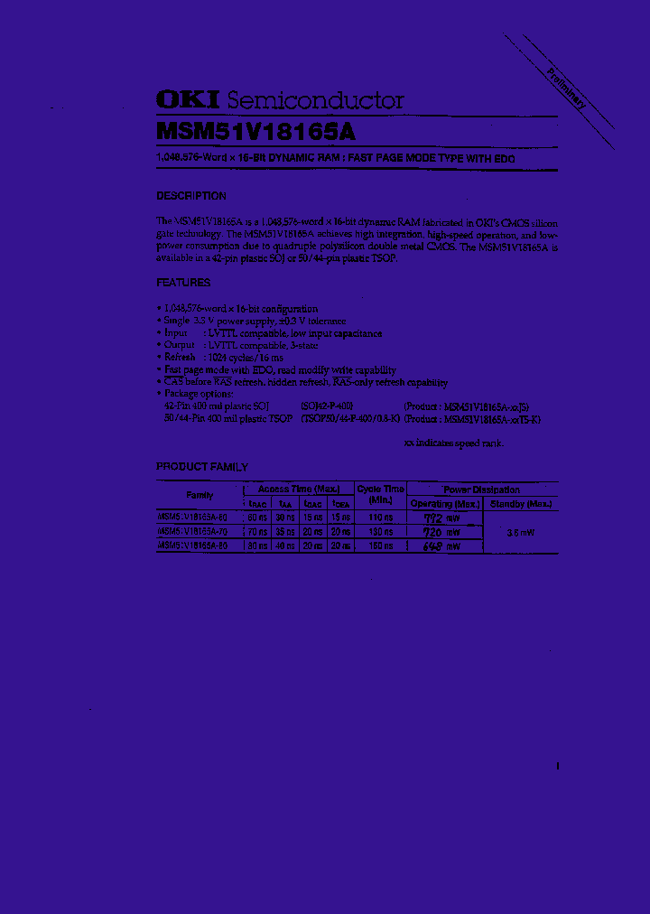 MSM51V18165A_1284616.PDF Datasheet