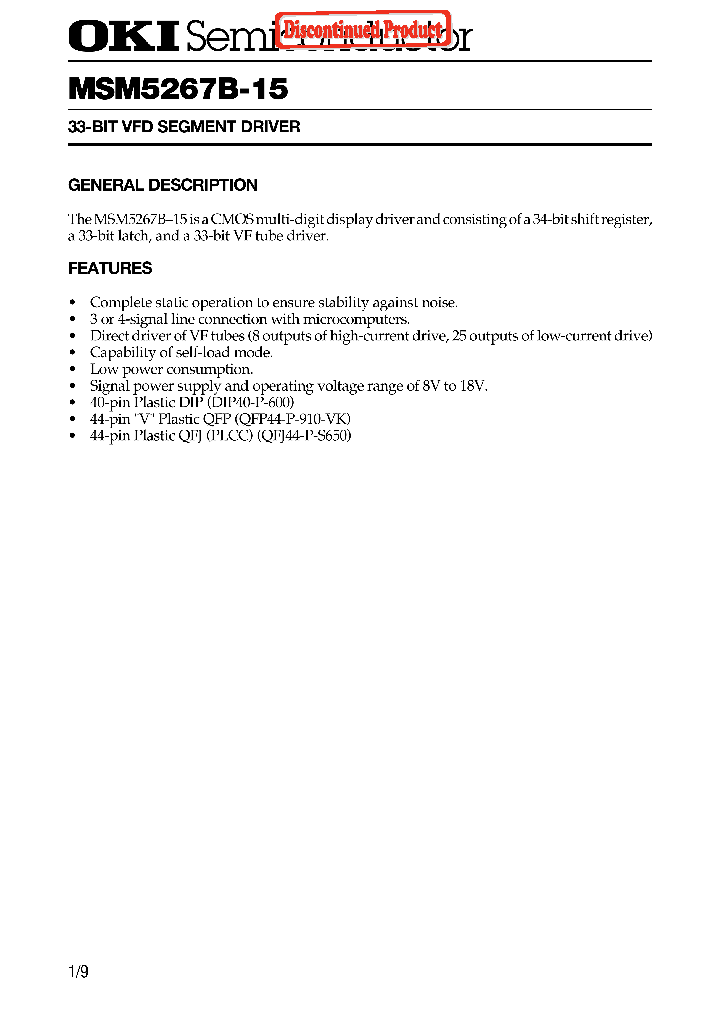 MSM5267B-15_1029673.PDF Datasheet