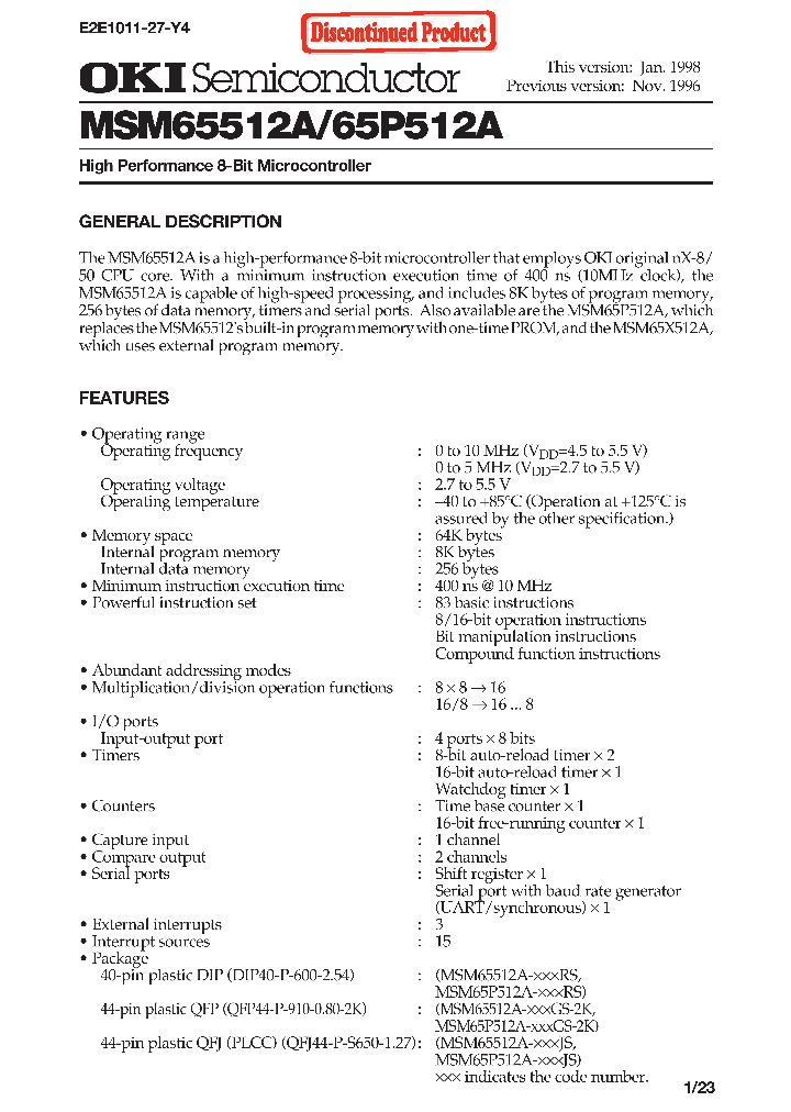 MSM65512A_958419.PDF Datasheet