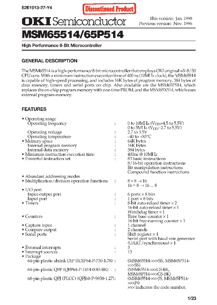 MSM65P514_1016627.PDF Datasheet