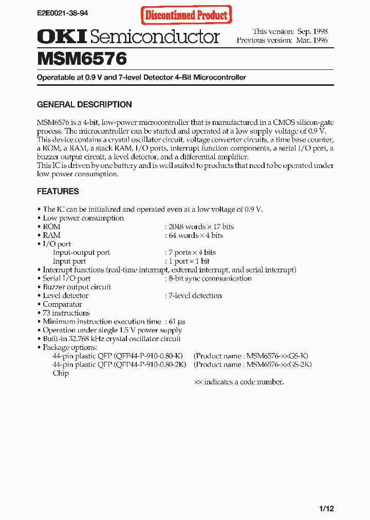 MSM6576-XXGS-K_1284706.PDF Datasheet