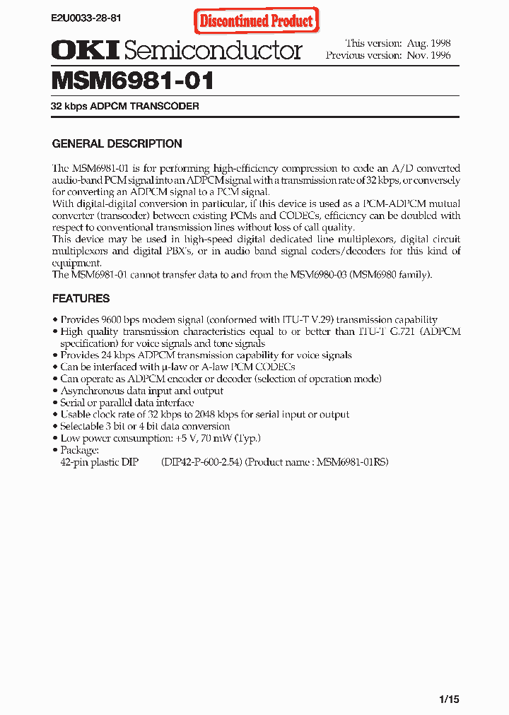 MSM6981-01_1092632.PDF Datasheet