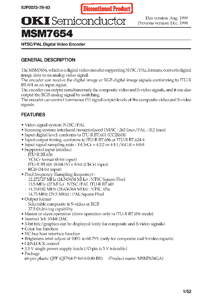 MSM7654GA_1284781.PDF Datasheet
