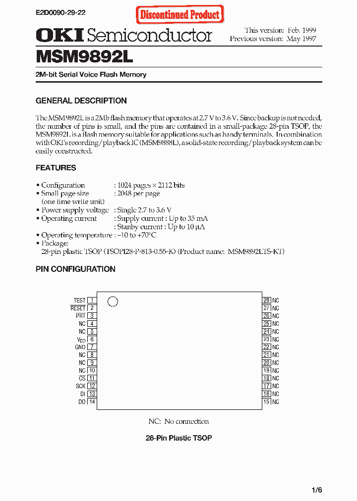 MSM9892LTS-KT_1284833.PDF Datasheet