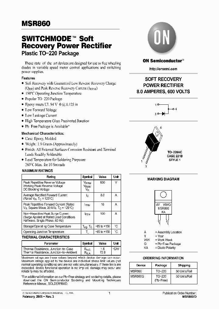 MSR860G_1284923.PDF Datasheet