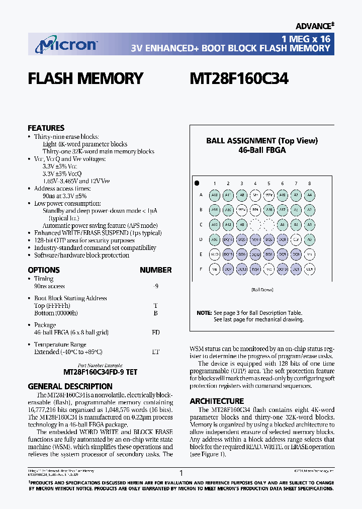 MT28F160C34_1285047.PDF Datasheet