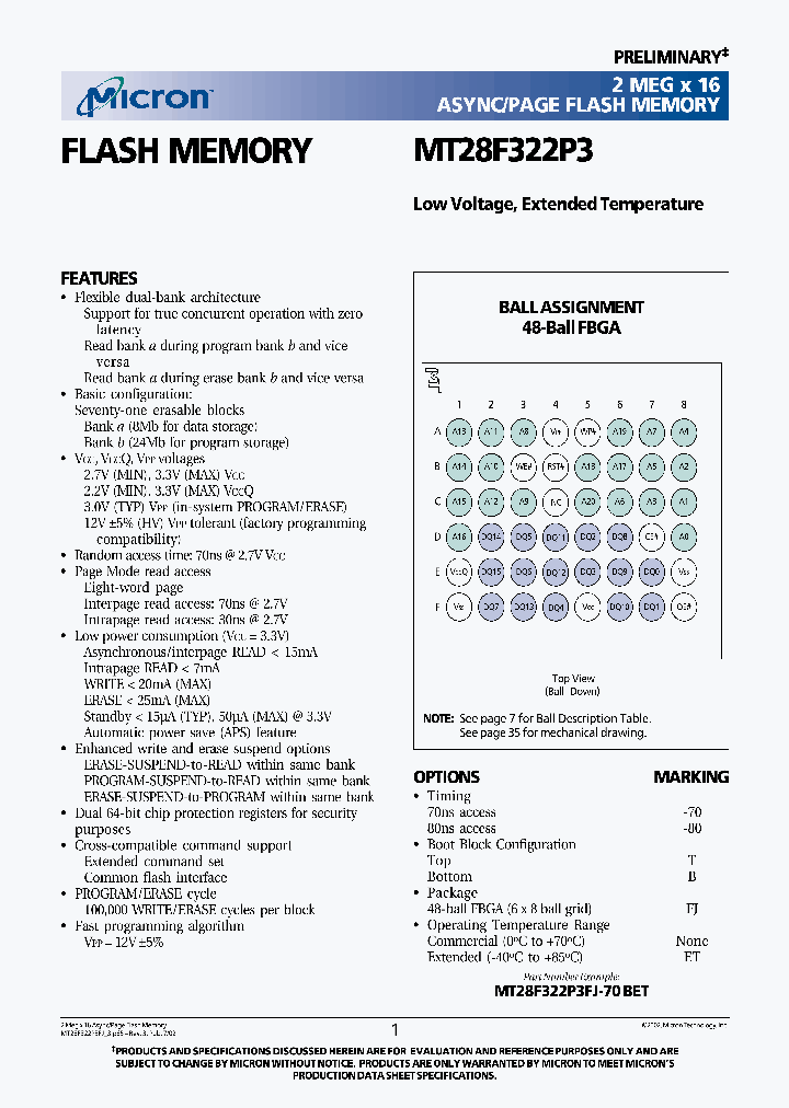 MT28F322P3_1025710.PDF Datasheet