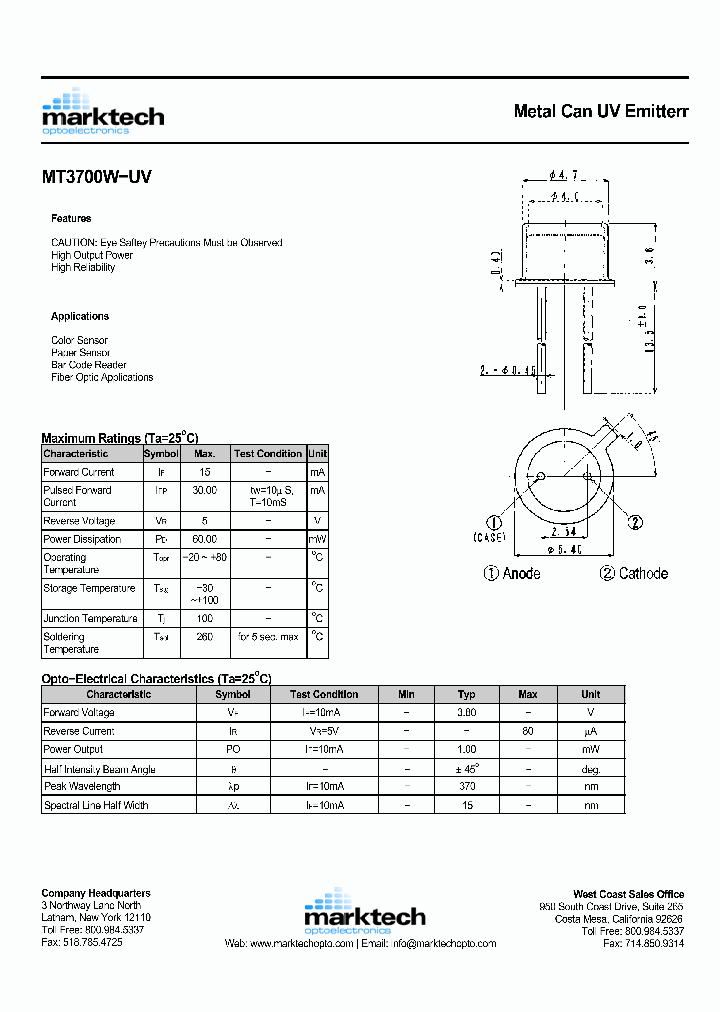 MT3700W-UV_1285077.PDF Datasheet
