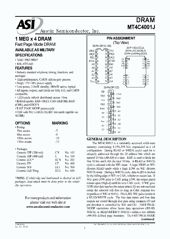 MT4C4001JCZ-10883C_1158957.PDF Datasheet