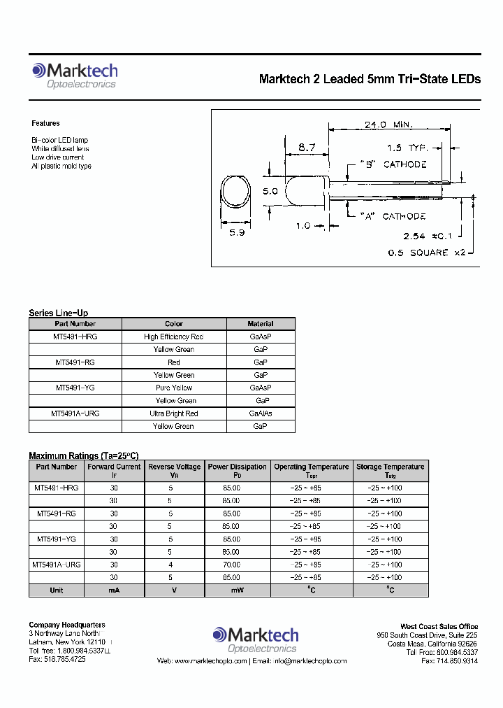 MT5491A-URG_1285190.PDF Datasheet