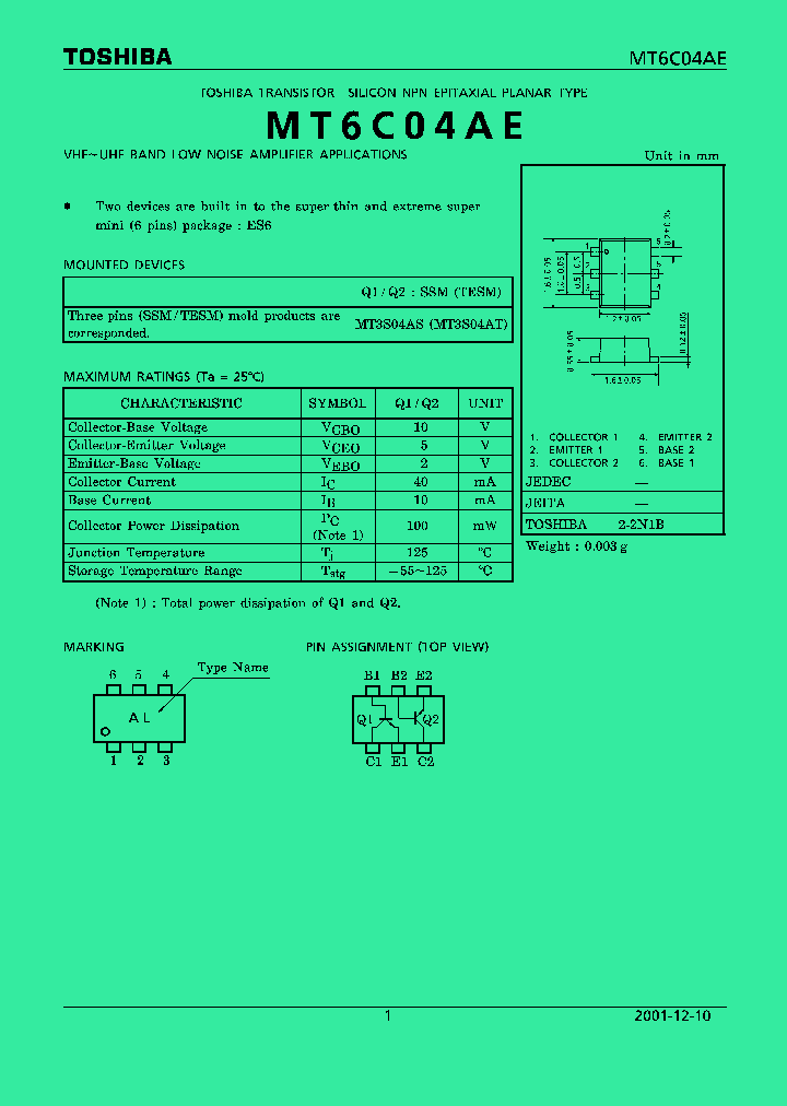 MT6C04AE_1285234.PDF Datasheet