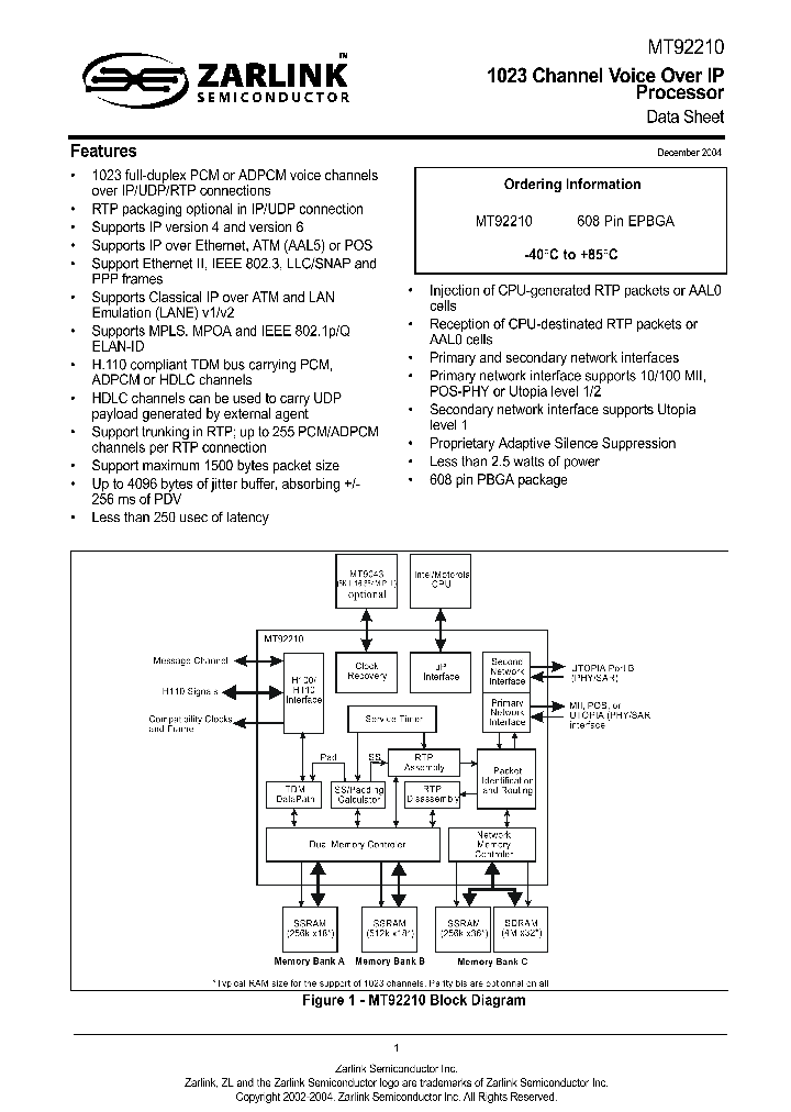 MT92210_1285421.PDF Datasheet