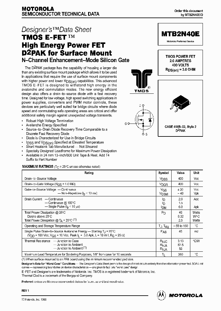 MTB2N40E_1285500.PDF Datasheet