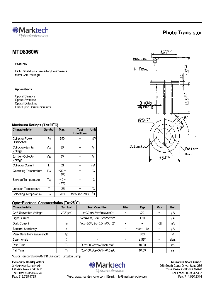 MTD8060W_1142750.PDF Datasheet