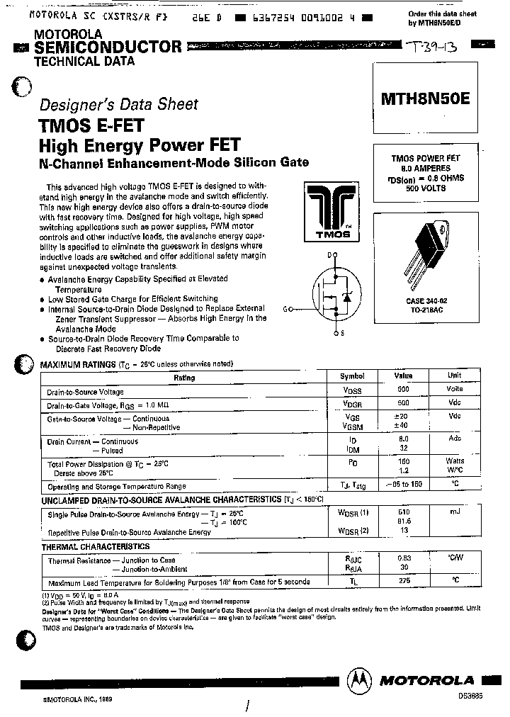 MTH8N50E_1285752.PDF Datasheet