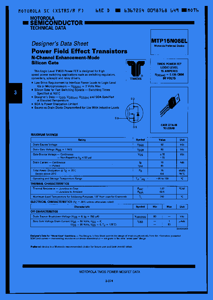 MTP15N08EL_1136918.PDF Datasheet