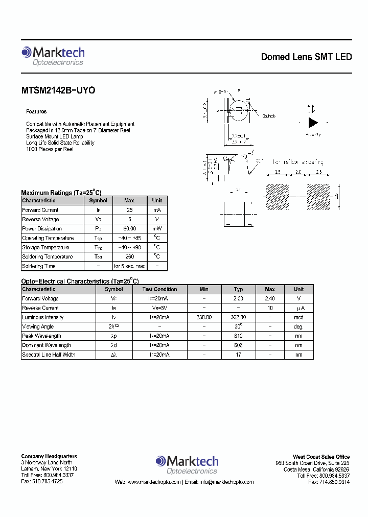 MTSM2142B-UYO_1285939.PDF Datasheet