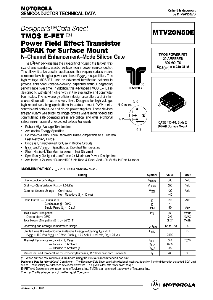 MTV20N50E_1094800.PDF Datasheet