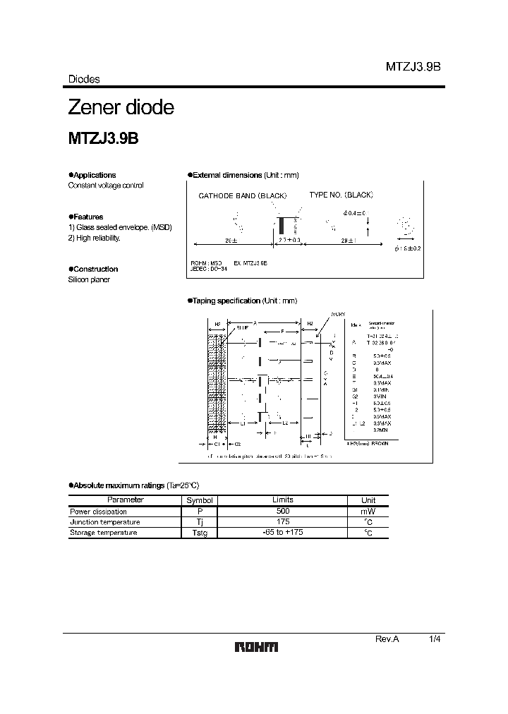 MTZJ91B_1286005.PDF Datasheet