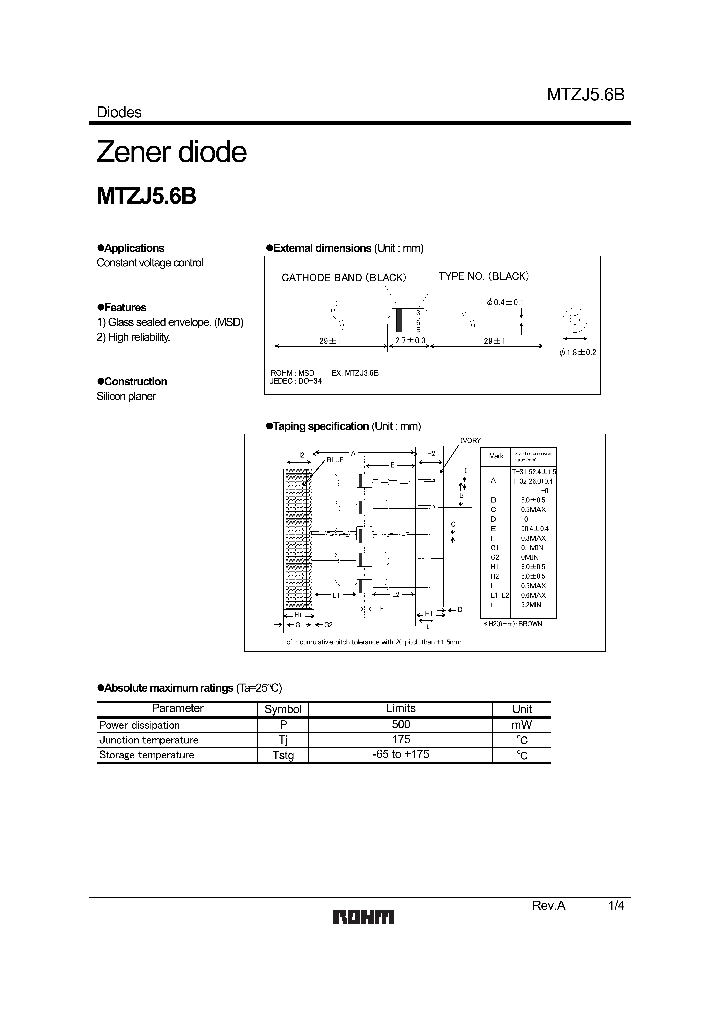 MTZJ91B_1286008.PDF Datasheet