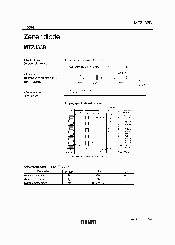 MTZJ91B_1286019.PDF Datasheet
