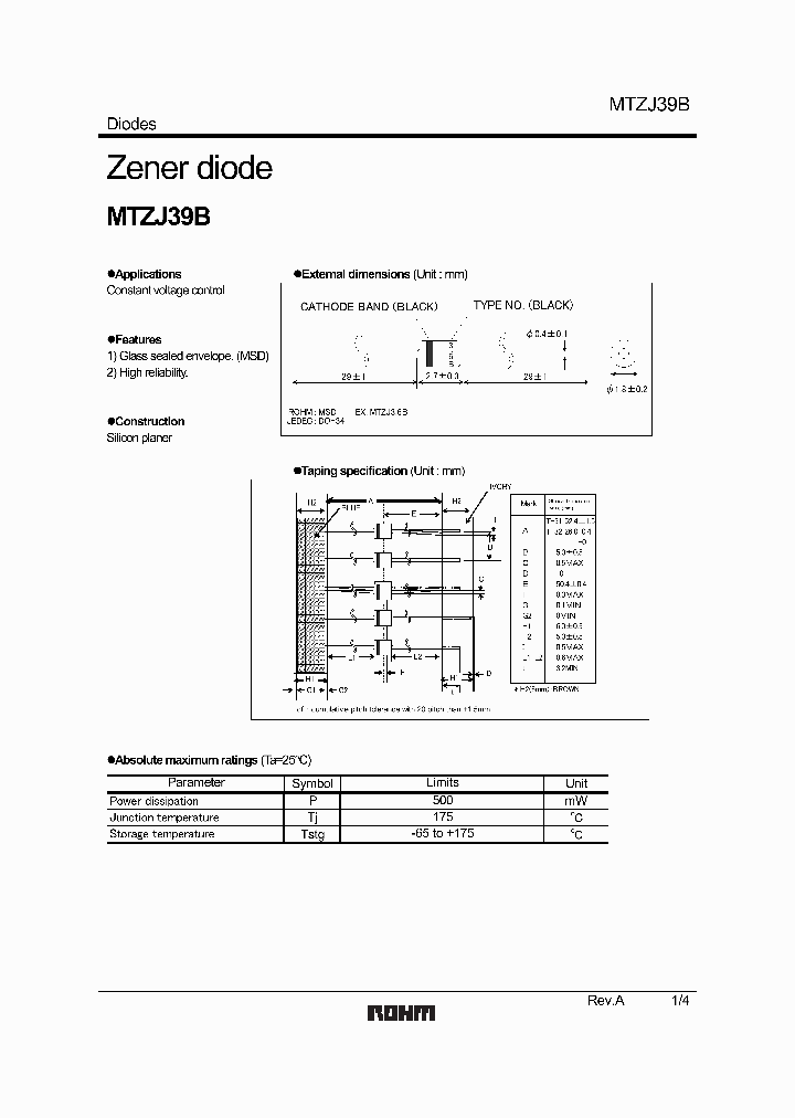 MTZJ91B_1286021.PDF Datasheet