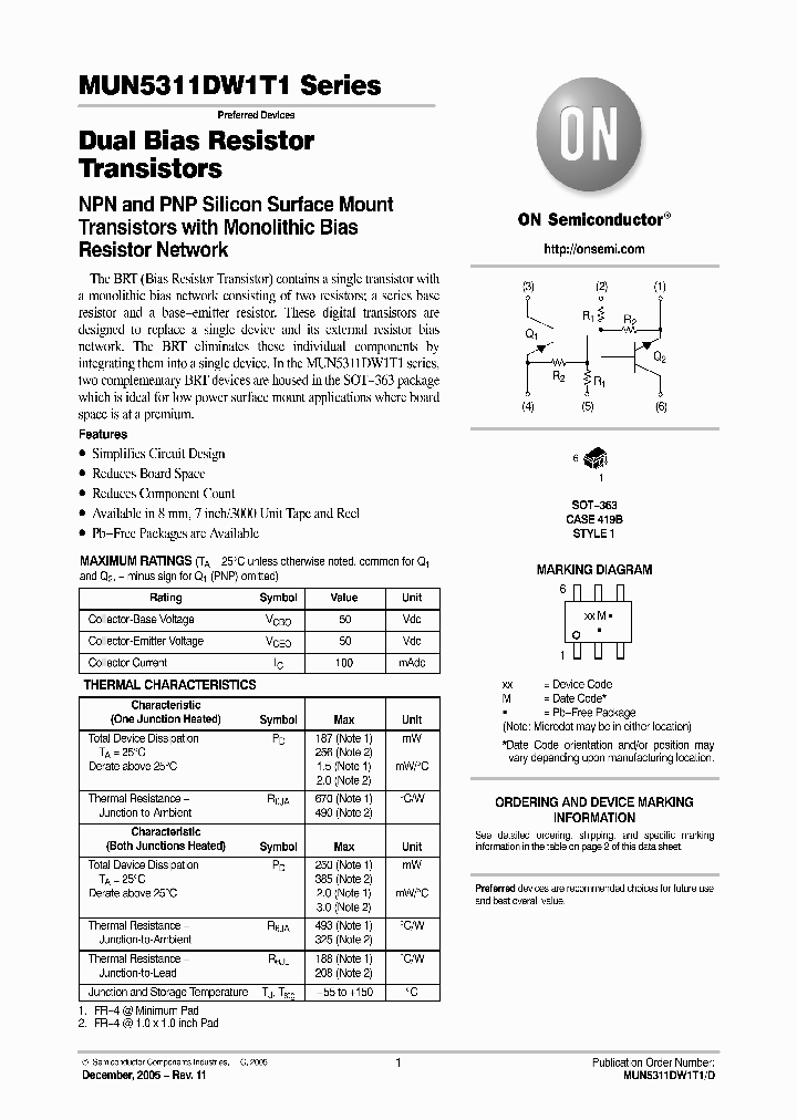 MUN5311DW1T105_754805.PDF Datasheet