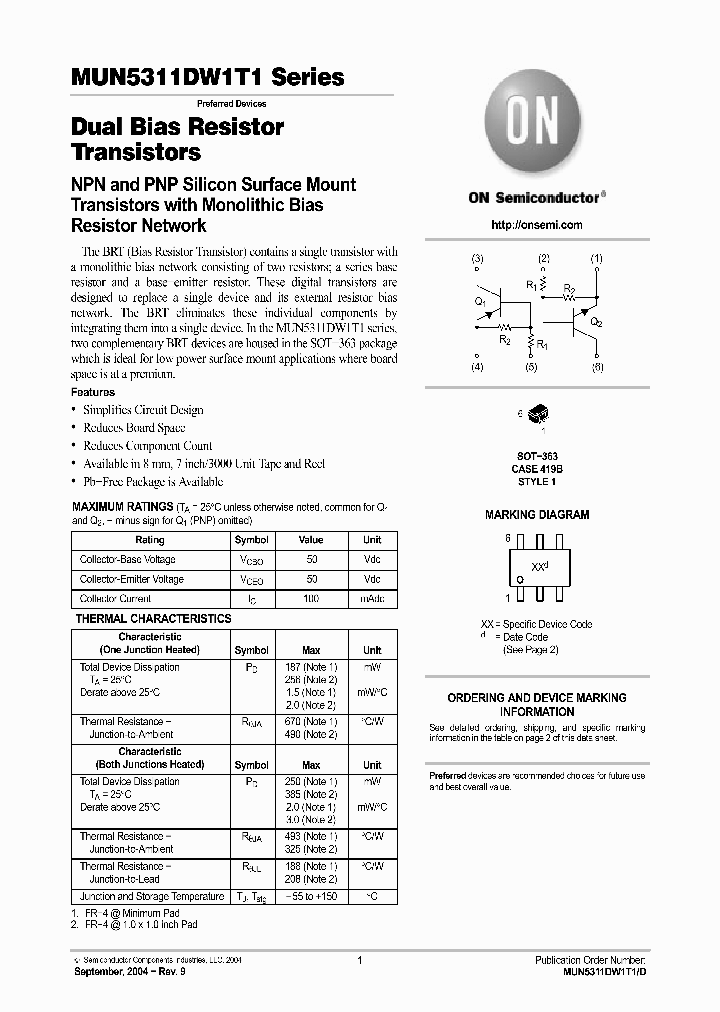 MUN5311DW1T1_1120884.PDF Datasheet