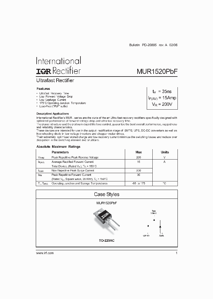 MUR152006_1286126.PDF Datasheet