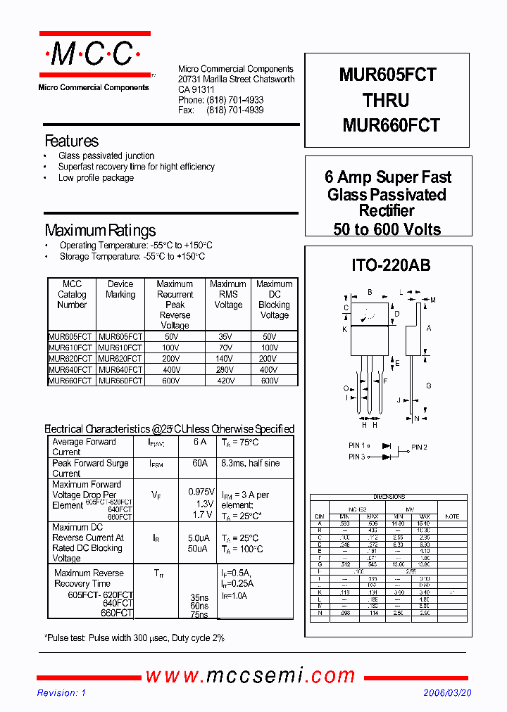 MUR605FCT_1125971.PDF Datasheet