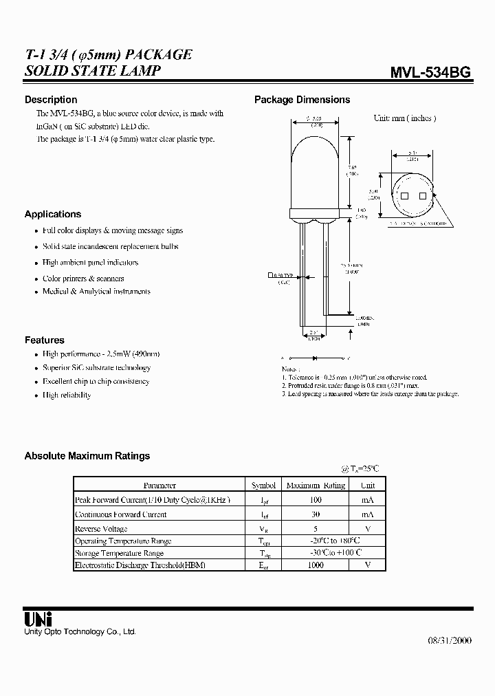 MVL-534BG_1286389.PDF Datasheet
