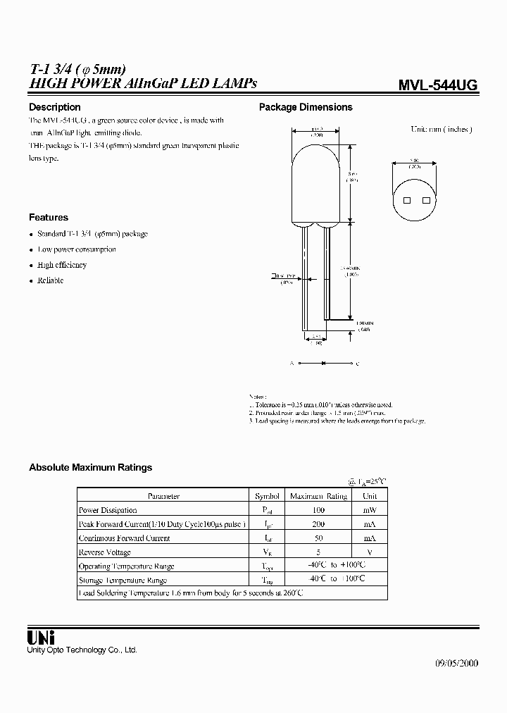 MVL-544UG_1286398.PDF Datasheet