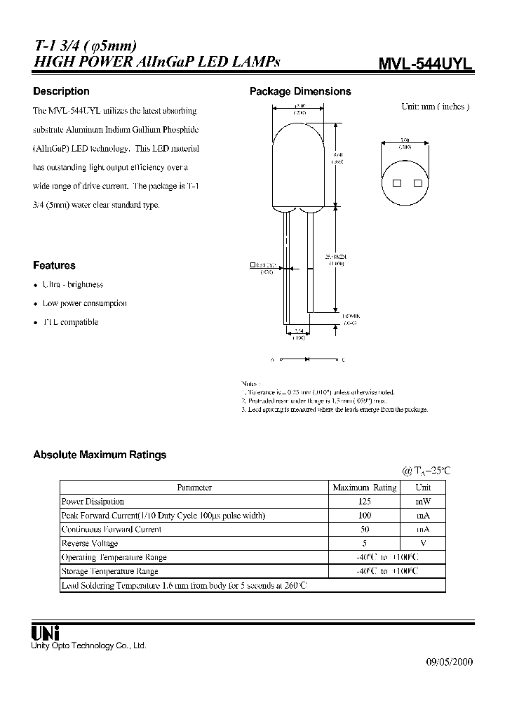 MVL-544UYL_1286400.PDF Datasheet