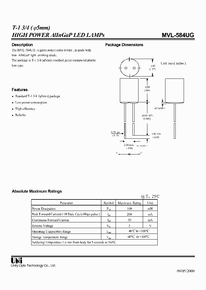 MVL-584UG_1286414.PDF Datasheet
