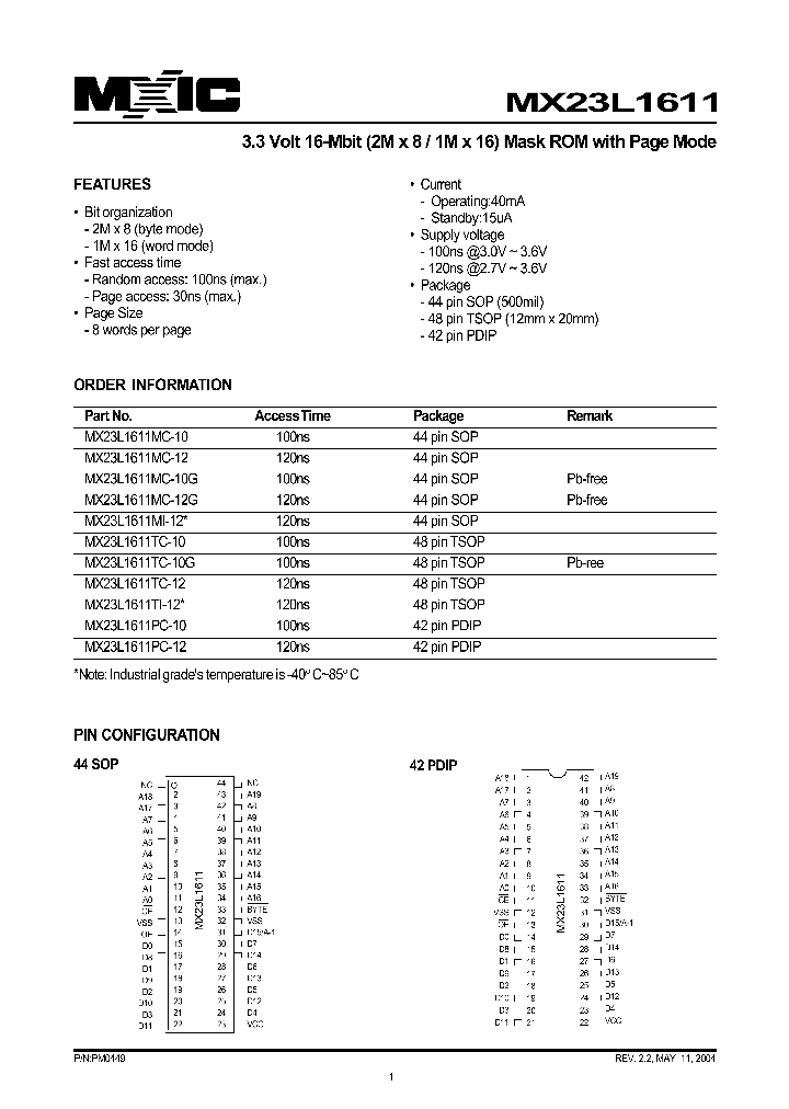 MX23L1611TI-12_1286579.PDF Datasheet