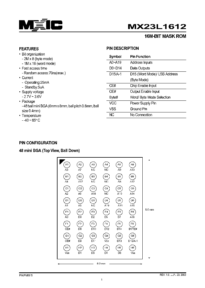 MX23L1612XI-90G_1286580.PDF Datasheet