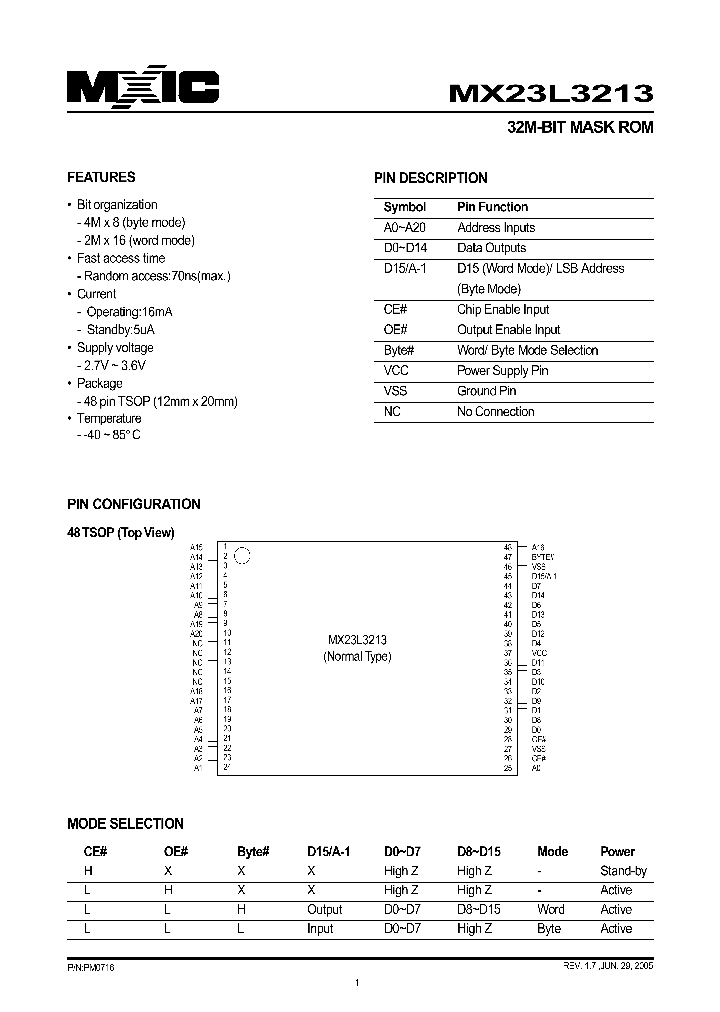 MX23L3213TI-90G_1286589.PDF Datasheet