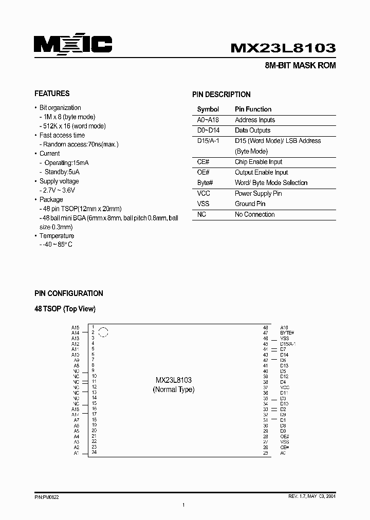 MX23L8103XI-90_1286609.PDF Datasheet