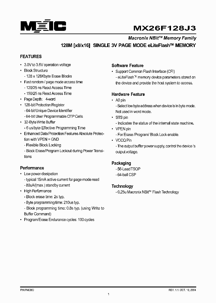 MX26F128J3XCC-15_1286617.PDF Datasheet