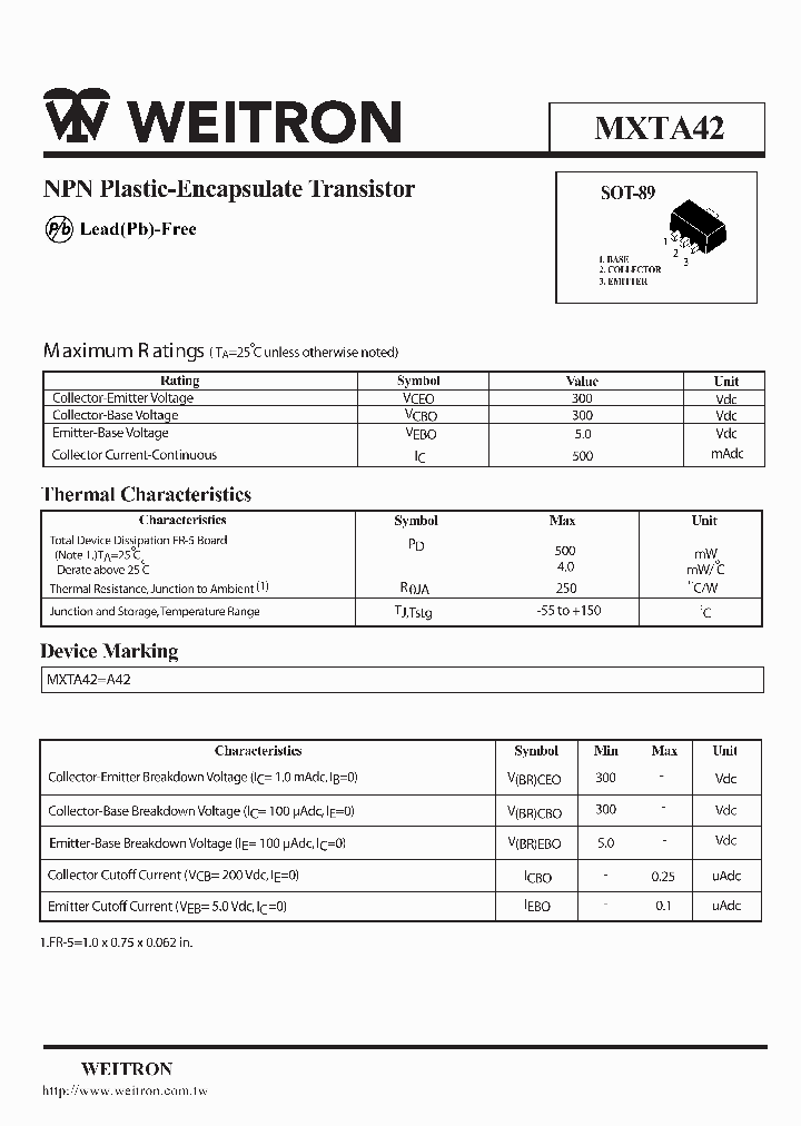 MXTA42_1286909.PDF Datasheet
