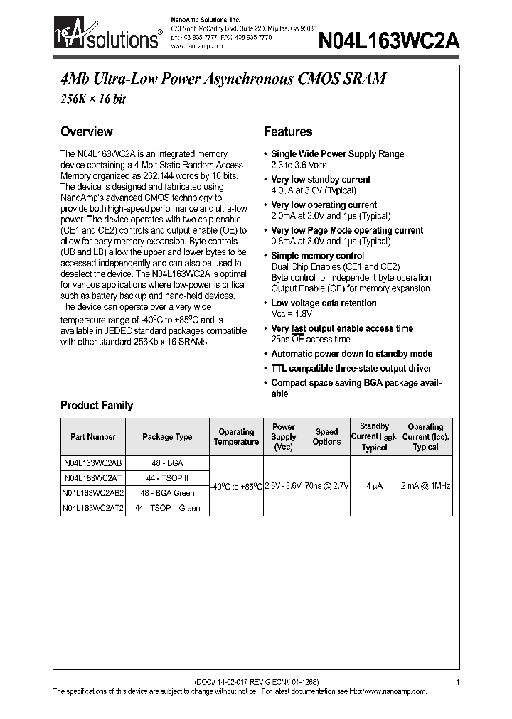 N04L163WC2AT2_1287043.PDF Datasheet