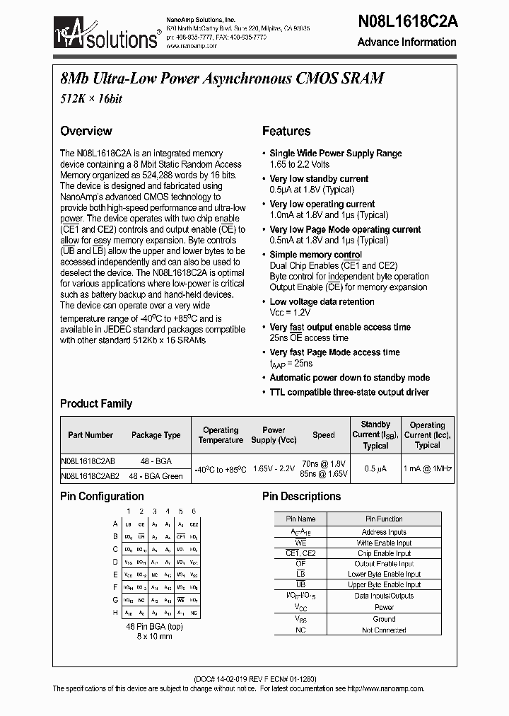 N08L1618C2AB2_1287049.PDF Datasheet