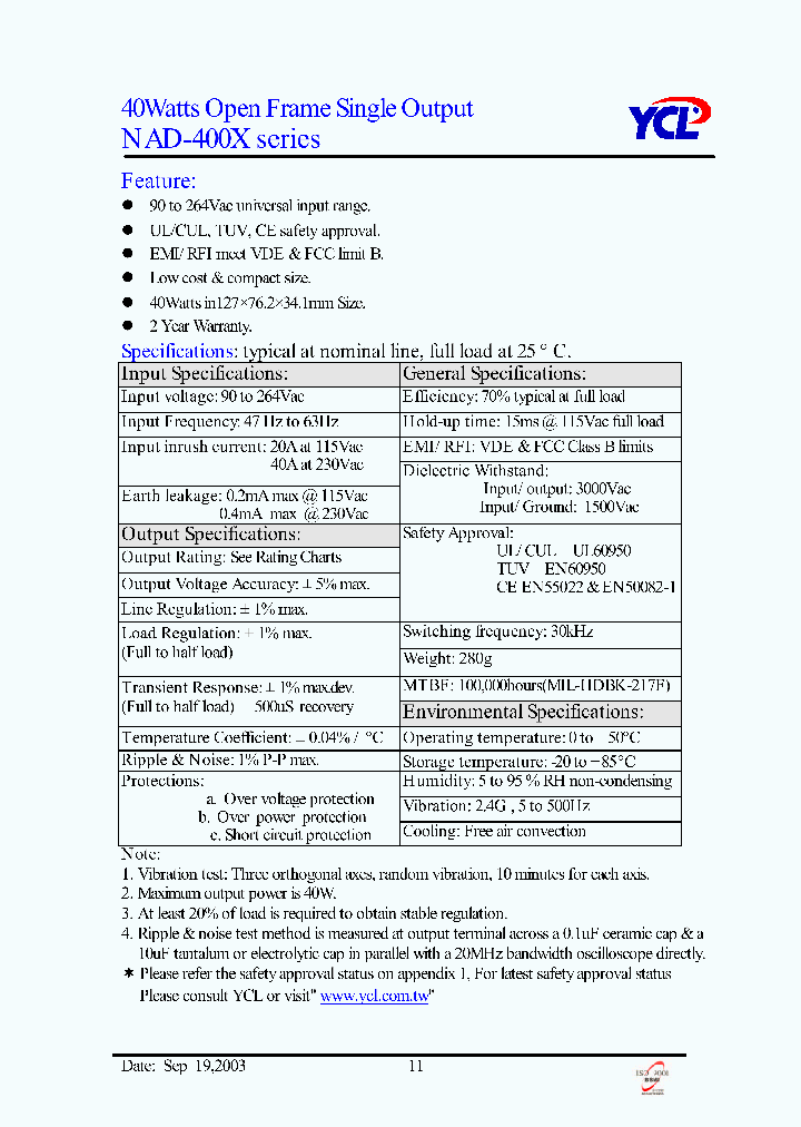NAD-400X_1287291.PDF Datasheet