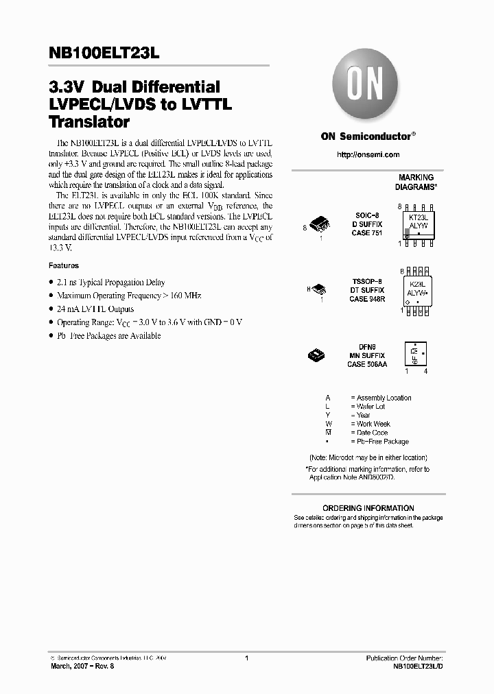 NB100ELT23L07_1287321.PDF Datasheet