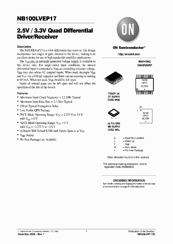 NB100LVEP17MNR2_755633.PDF Datasheet