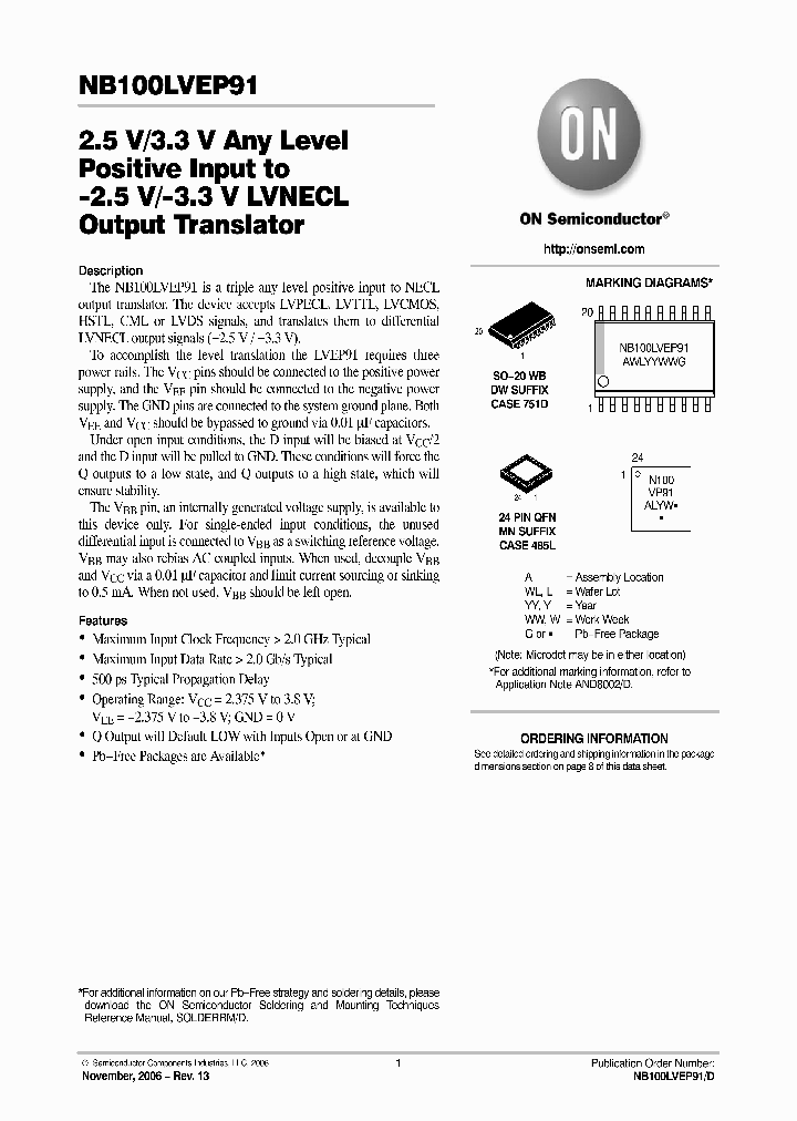 NB100LVEP9106_1287331.PDF Datasheet
